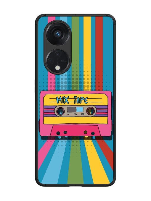 Retro Cassette Tapes Glossy Soft Edge Case for Oppo Reno 8T (5G) Chachhi