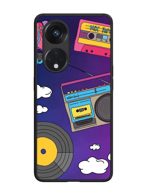 Retro Vibes Glossy Soft Edge Case for Oppo Reno 8T (5G) Chachhi