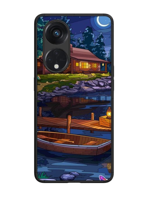 Moonlit Serenity Glossy Soft Edge Case for Oppo Reno 8T (5G) Chachhi