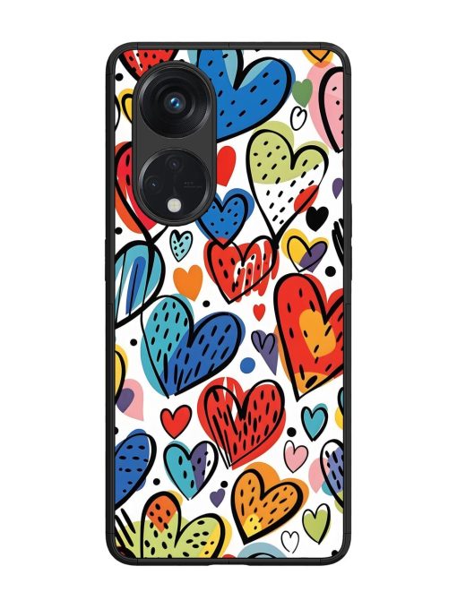 Heartfelt Harmony Glossy Soft Edge Case for Oppo Reno 8T (5G) Chachhi