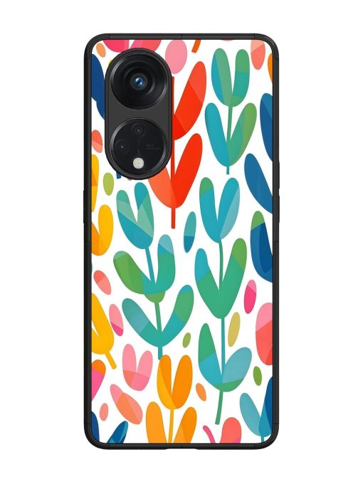 Rainbow Of Blooms Glossy Soft Edge Case for Oppo Reno 8T (5G) Chachhi