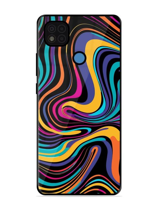 Psychedelic Swirl Glossy Soft Edge Case for Poco C31 Chachhi