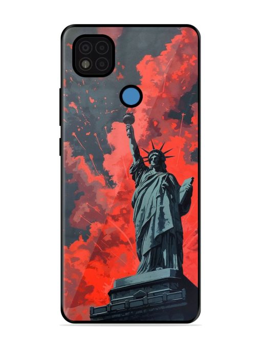 Lady Liberty'S Firework Finale Glossy Soft Edge Case for Poco C31 Chachhi