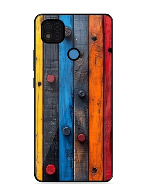 Rainbow Plank Glossy Soft Edge Case for Poco C31 Chachhi