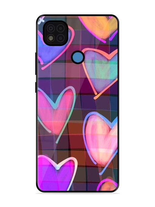 Neon Hearts Glossy Soft Edge Case for Poco C31