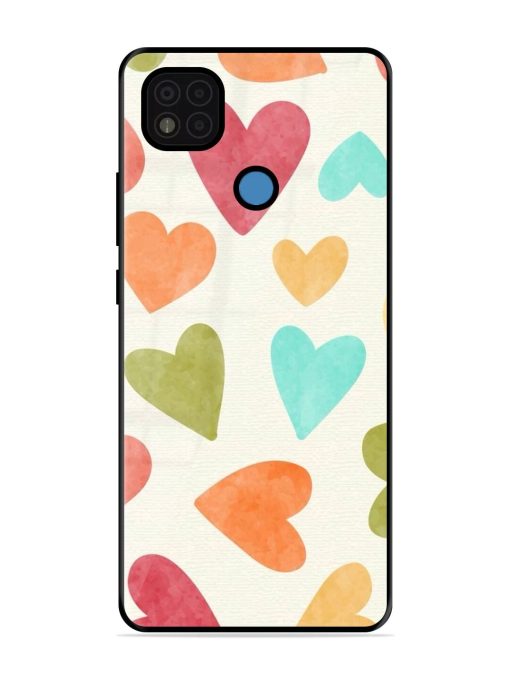 Watercolor Hearts Glossy Soft Edge Case for Poco C31 Chachhi