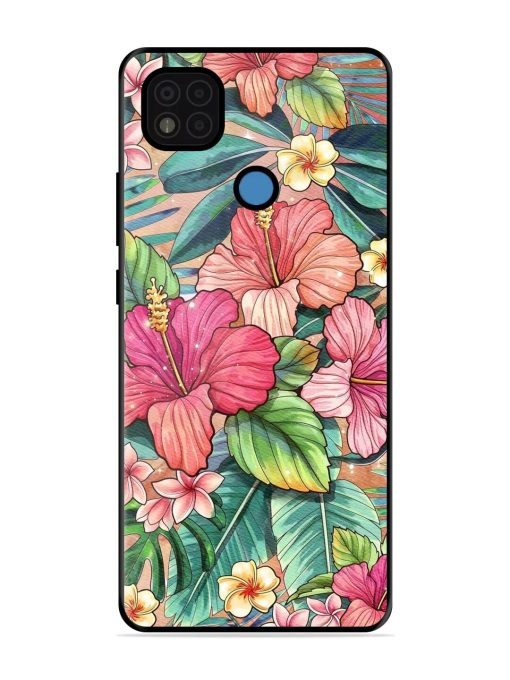 Tropical Tapestry Glossy Soft Edge Case for Poco C31 Chachhi