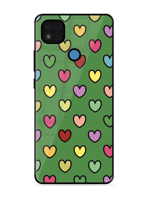 Rainbow Heart Parade Glossy Soft Edge Case for Poco C31 Chachhi