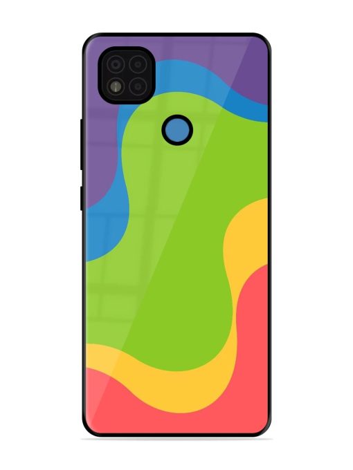 Wavy Rainbow Wonderland Glossy Soft Edge Case for Poco C31 Chachhi