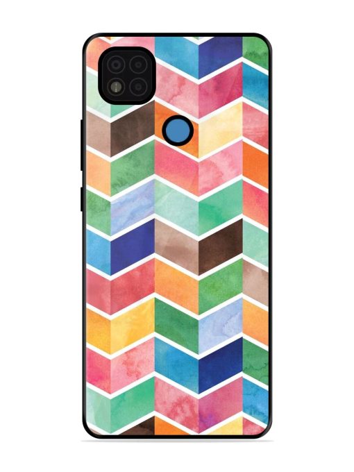 Watercolor Chevron Whimsy Glossy Soft Edge Case for Poco C31 Chachhi