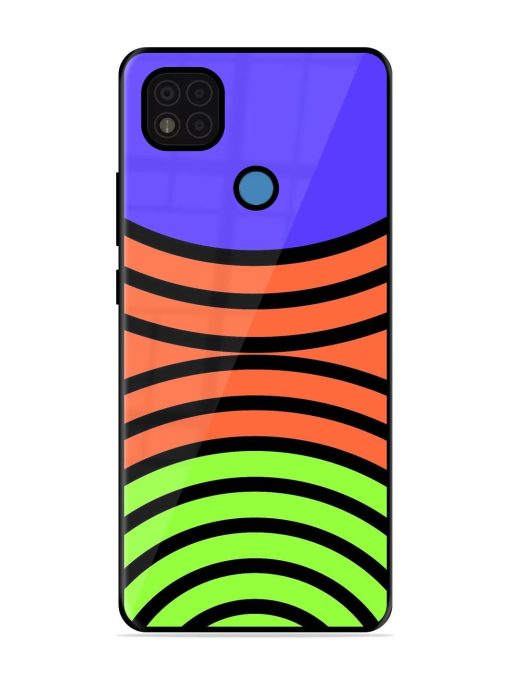 Psychedelic Stripe Symphony Glossy Soft Edge Case for Poco C31 Chachhi