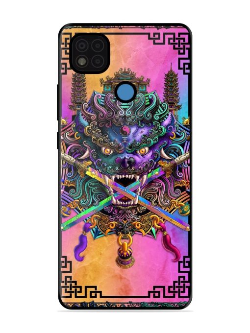 Psychedelic Fu Dog Tapestry Glossy Soft Edge Case for Poco C31 Chachhi