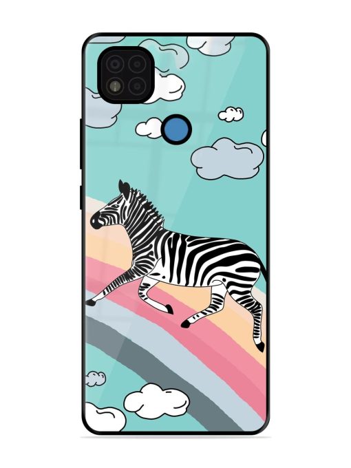 Zebra On A Rainbow Glossy Soft Edge Case for Poco C31