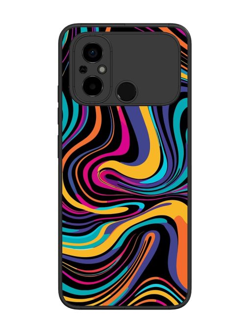 Psychedelic Swirl Glossy Soft Edge Case for Poco C55 Chachhi