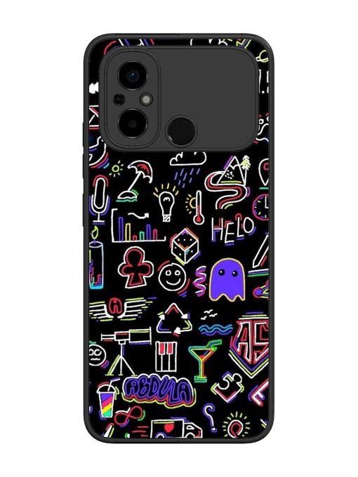 Neon Doodle Glossy Soft Edge Case for Poco C55 Chachhi