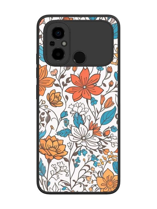 Floral Symphony Glossy Soft Edge Case for Poco C55 Chachhi