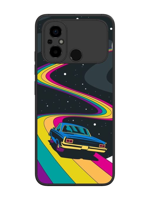 Rainbow Road Glossy Soft Edge Case for Poco C55 Chachhi