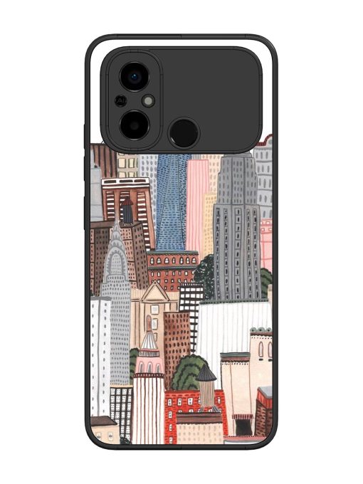 Cityscape Dreams Glossy Soft Edge Case for Poco C55 Chachhi