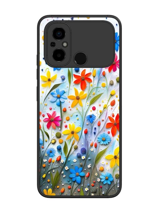 Vibrant Floral Glossy Soft Edge Case for Poco C55 Chachhi