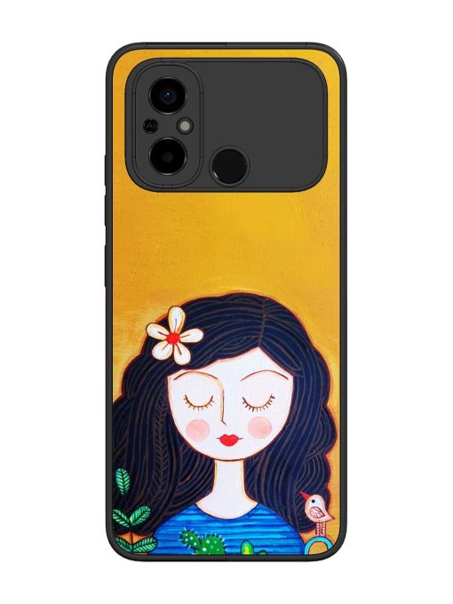 Girl Illustration Glossy Soft Edge Case for Poco C55 Chachhi