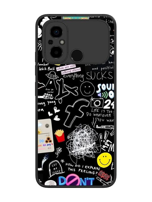 Doodle Diary Glossy Soft Edge Case for Poco C55 Chachhi