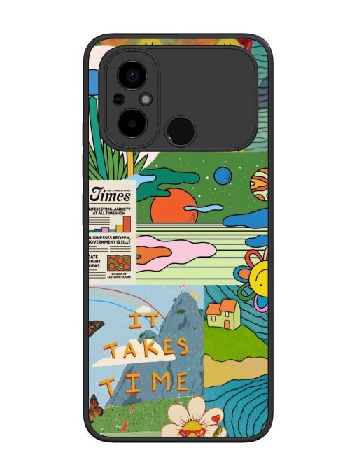 Groovy Vibes Glossy Soft Edge Case for Poco C55 Chachhi