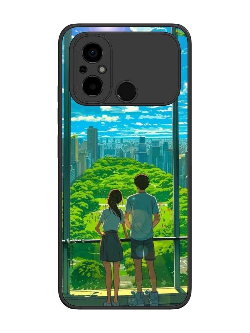 Cyberpunk Dreamscape Glossy Soft Edge Case for Poco C55 Chachhi