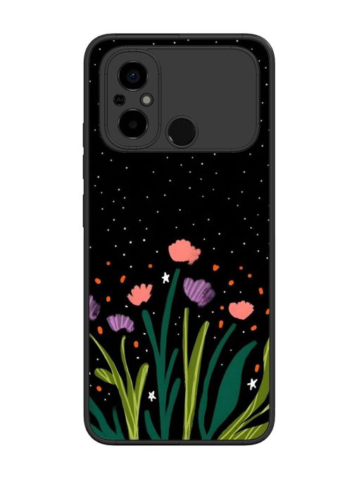 Midnight Bloom Glossy Soft Edge Case for Poco C55 Chachhi