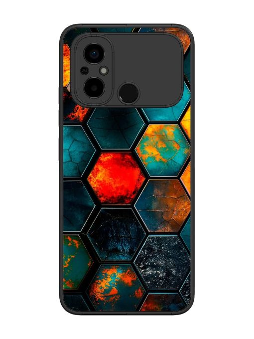 Hexagon Hive Glossy Soft Edge Case for Poco C55 Chachhi