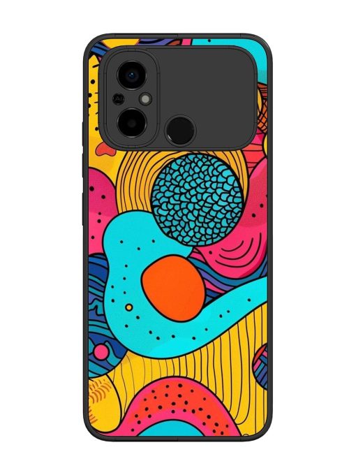 Psychedelic Patterns Glossy Soft Edge Case for Poco C55 Chachhi