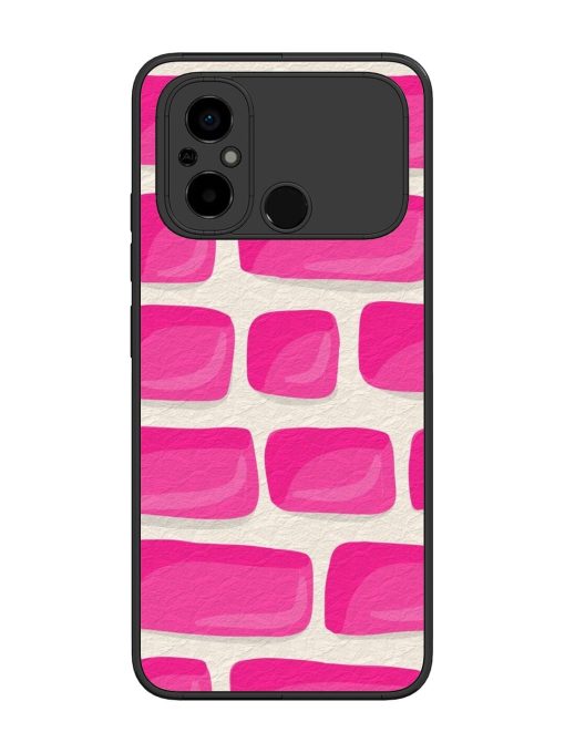 Pink Brick Wall Glossy Soft Edge Case for Poco C55 Chachhi