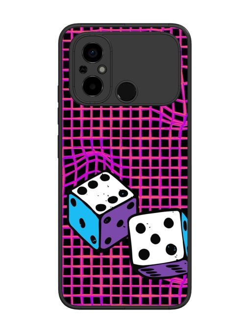 Glitched Dice Glossy Soft Edge Case for Poco C55 Chachhi