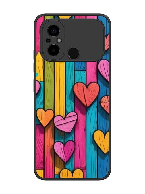 Rainbow Of Hearts Glossy Soft Edge Case for Poco C55