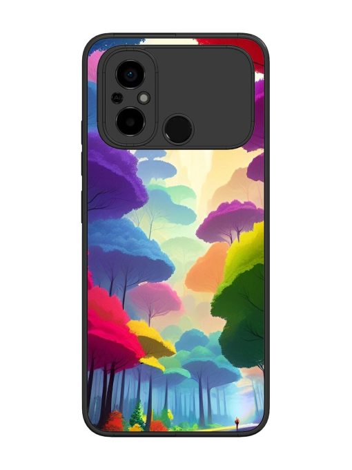 Rainbow Road Glossy Soft Edge Case for Poco C55 Chachhi