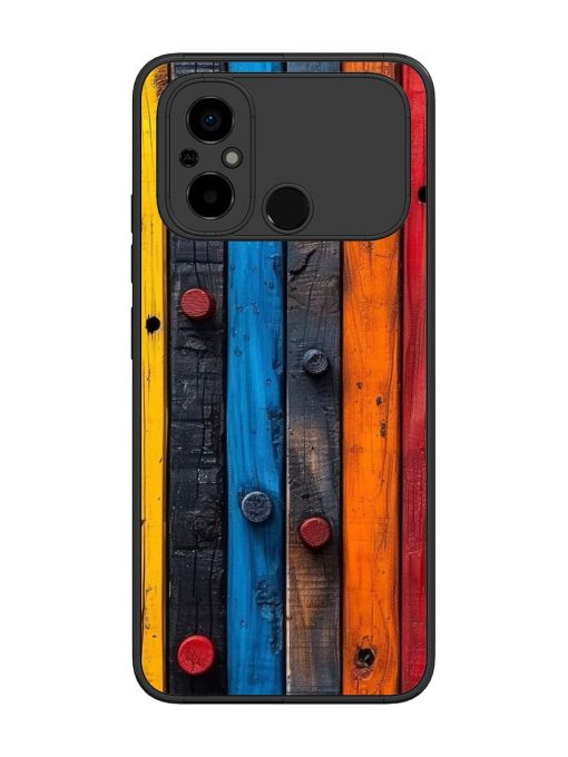 Rainbow Plank Glossy Soft Edge Case for Poco C55