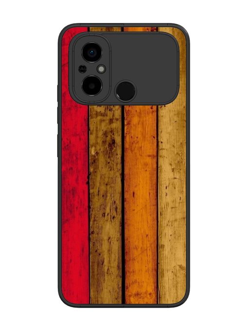 Colorful Woodgrain Glossy Soft Edge Case for Poco C55 Chachhi