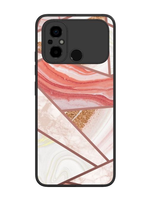 Rosy Mosaic Glossy Soft Edge Case for Poco C55 Chachhi