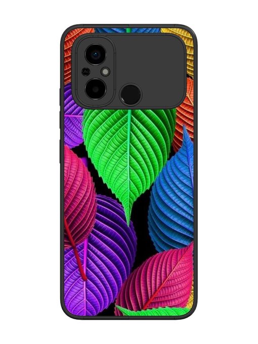 Rainbow Leaf Symphony Glossy Soft Edge Case for Poco C55 Chachhi