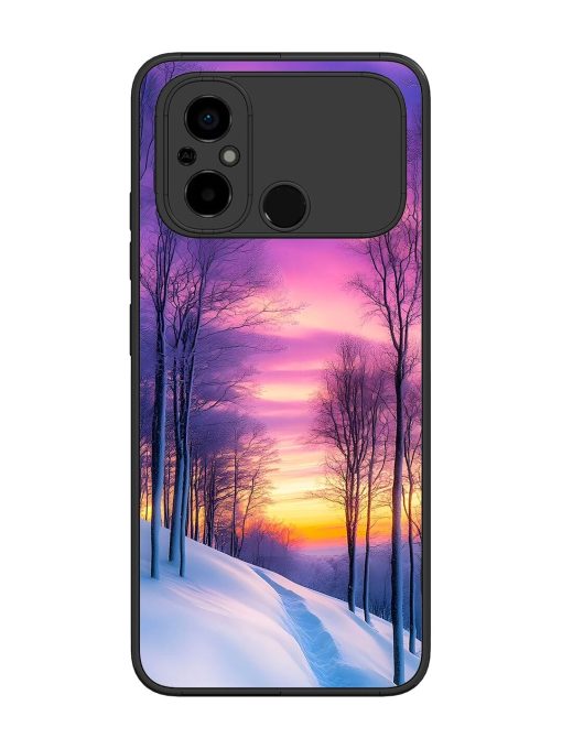 Winter'S Purple Haze Glossy Soft Edge Case for Poco C55 Chachhi