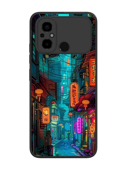 Neon Nightscape Glossy Soft Edge Case for Poco C55 Chachhi