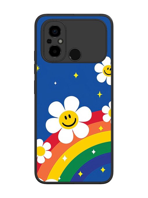 Happy Daisies And Rainbow Sky Glossy Soft Edge Case for Poco C55