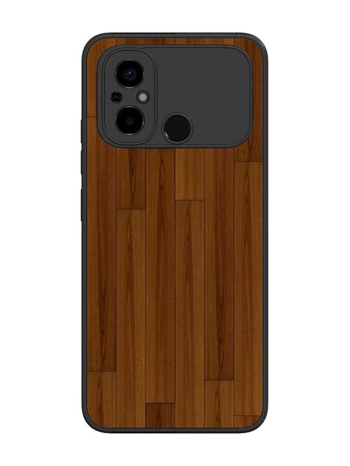 Warm Woodgrain Glossy Soft Edge Case for Poco C55 Chachhi