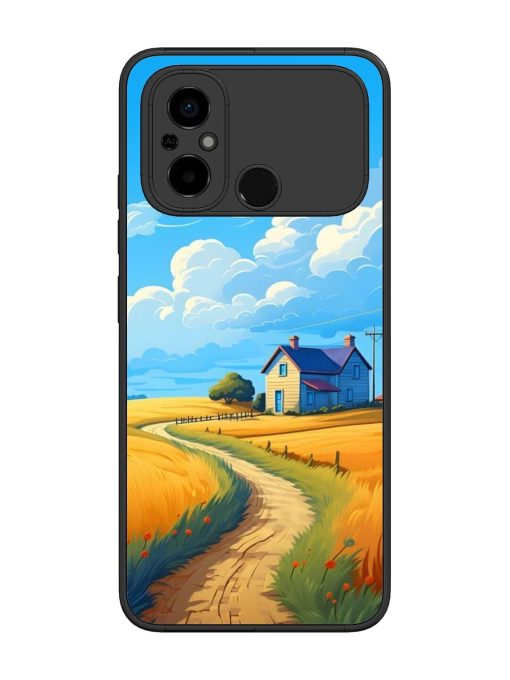 Countryside Cottage Glossy Soft Edge Case for Poco C55 Chachhi