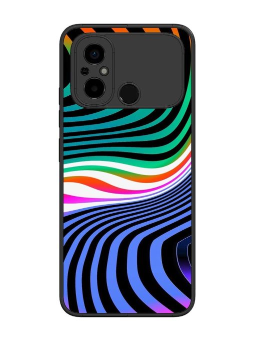 Psychedelic Waves Glossy Soft Edge Case for Poco C55 Chachhi