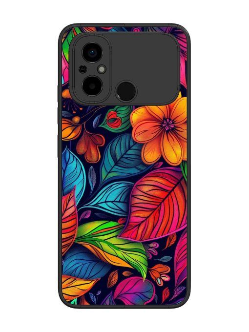 Rainbow Of Blooms Glossy Soft Edge Case for Poco C55 Chachhi