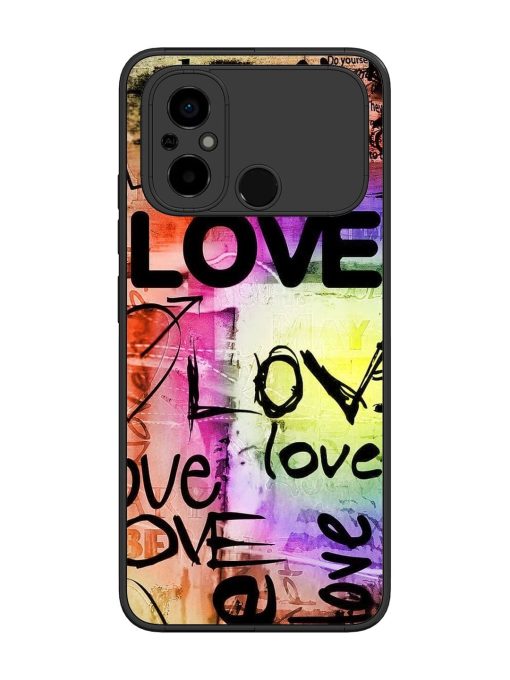 Love Graffiti Glossy Soft Edge Case for Poco C55 Chachhi