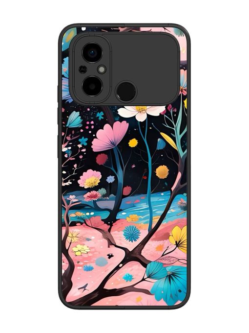 Cosmic Bloom Glossy Soft Edge Case for Poco C55 Chachhi