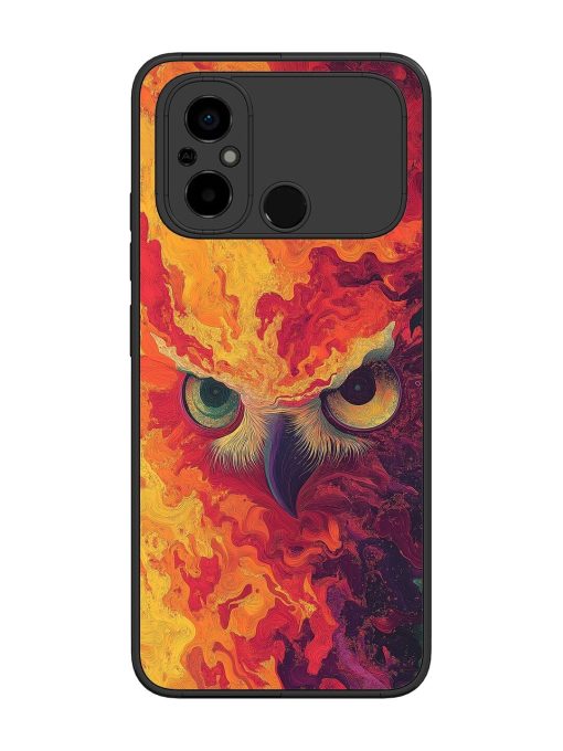 Fiery Owl Glossy Soft Edge Case for Poco C55