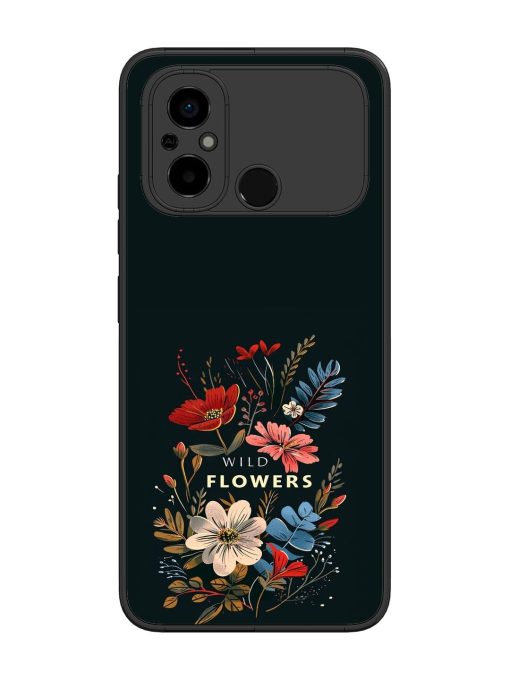 Dark Floral Glossy Soft Edge Case for Poco C55 Chachhi