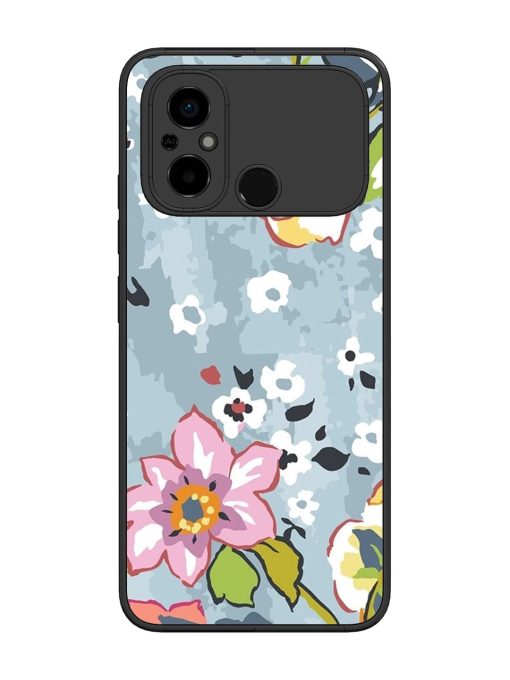 Floral Fantasy Glossy Soft Edge Case for Poco C55 Chachhi